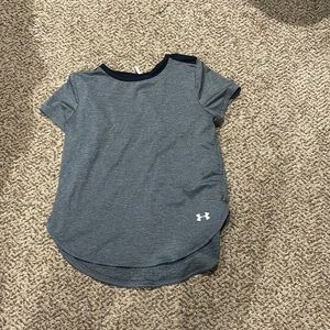 Black grey and white under armor workout shirt size M